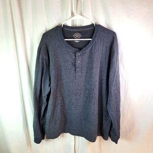 St. John's bay mens legacy long sleeve Henly shirt size Xtra large in bl…